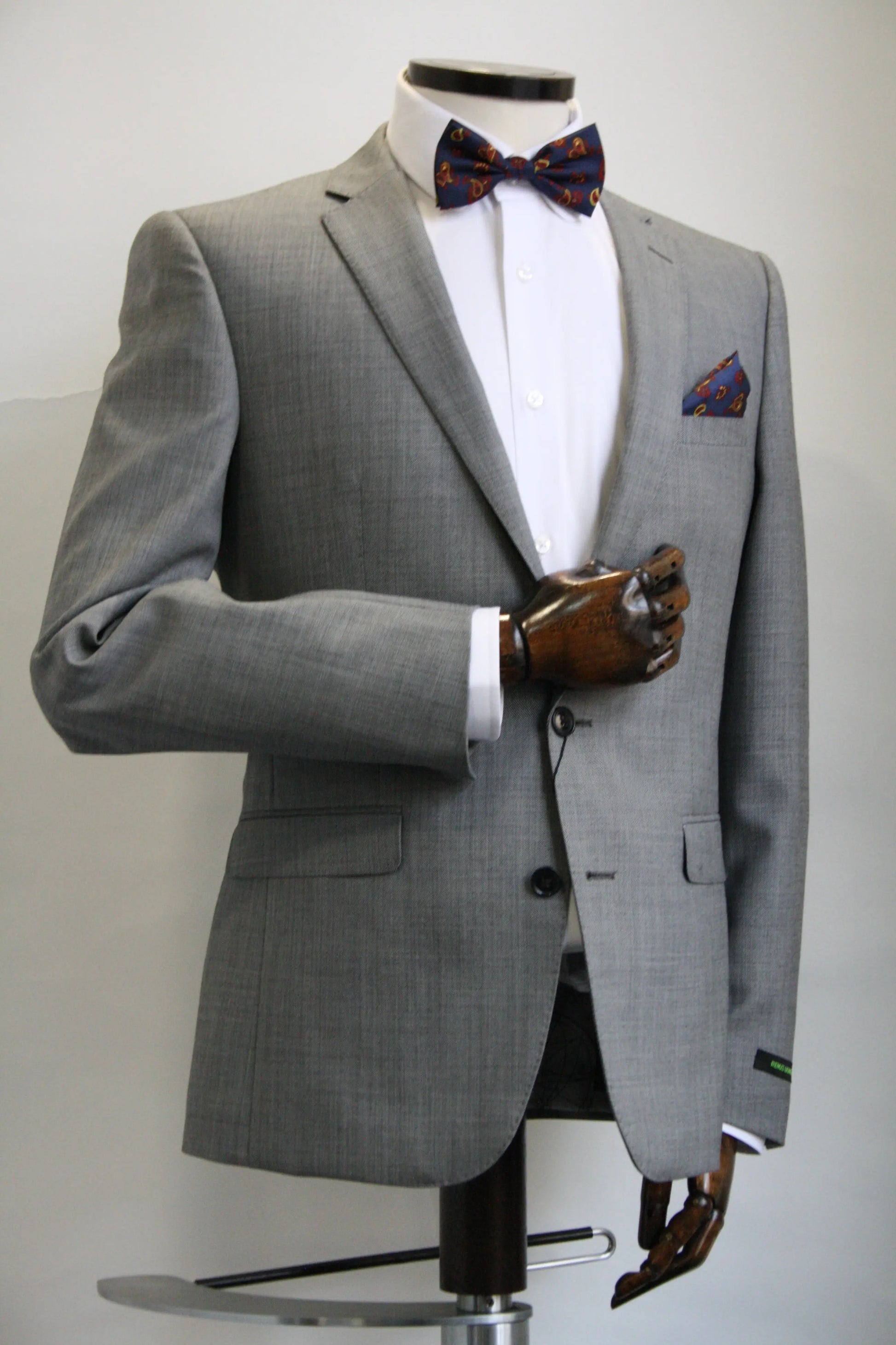 Navy With Gold & Burgundy Paisley Pattern Silk Pocket Square Knightsbridge Neckwear