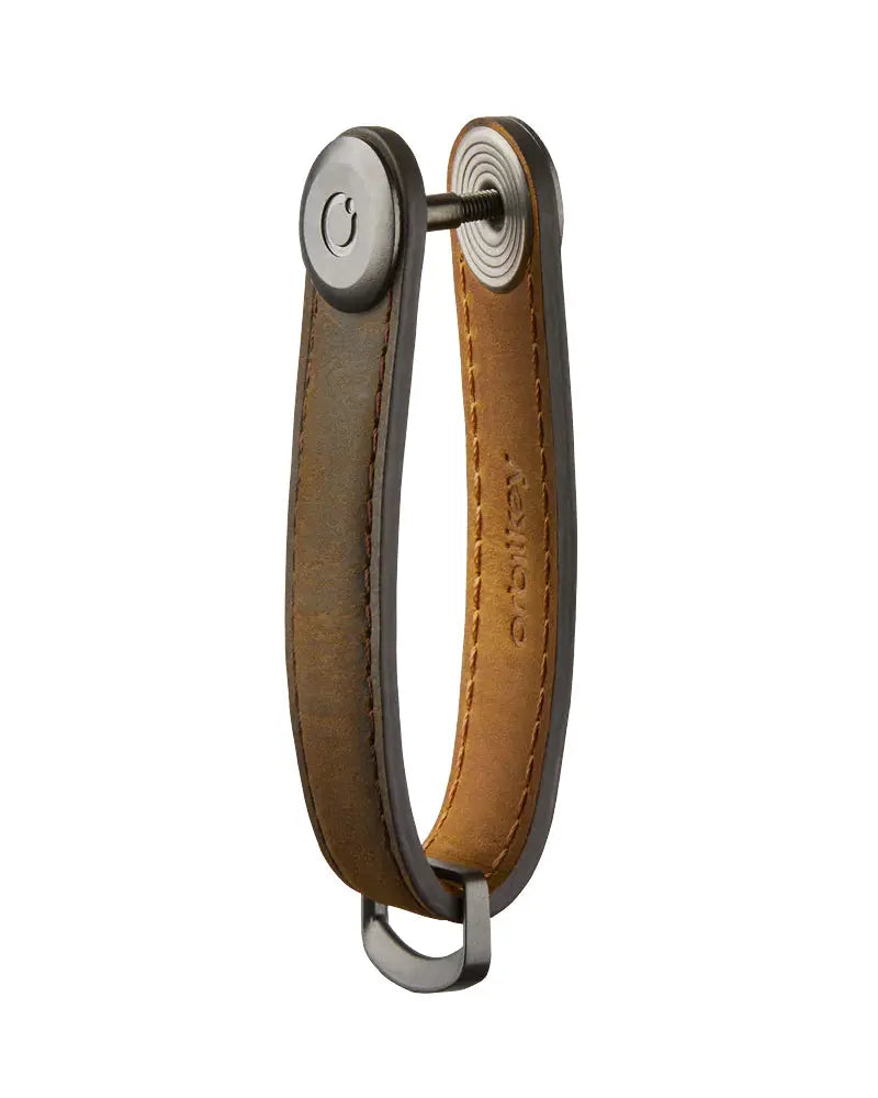 Buy Orbitkey Oak Brown Crazy Horse Leather With Brown Stitching Key Organiser | Keyringss at Woven Durham