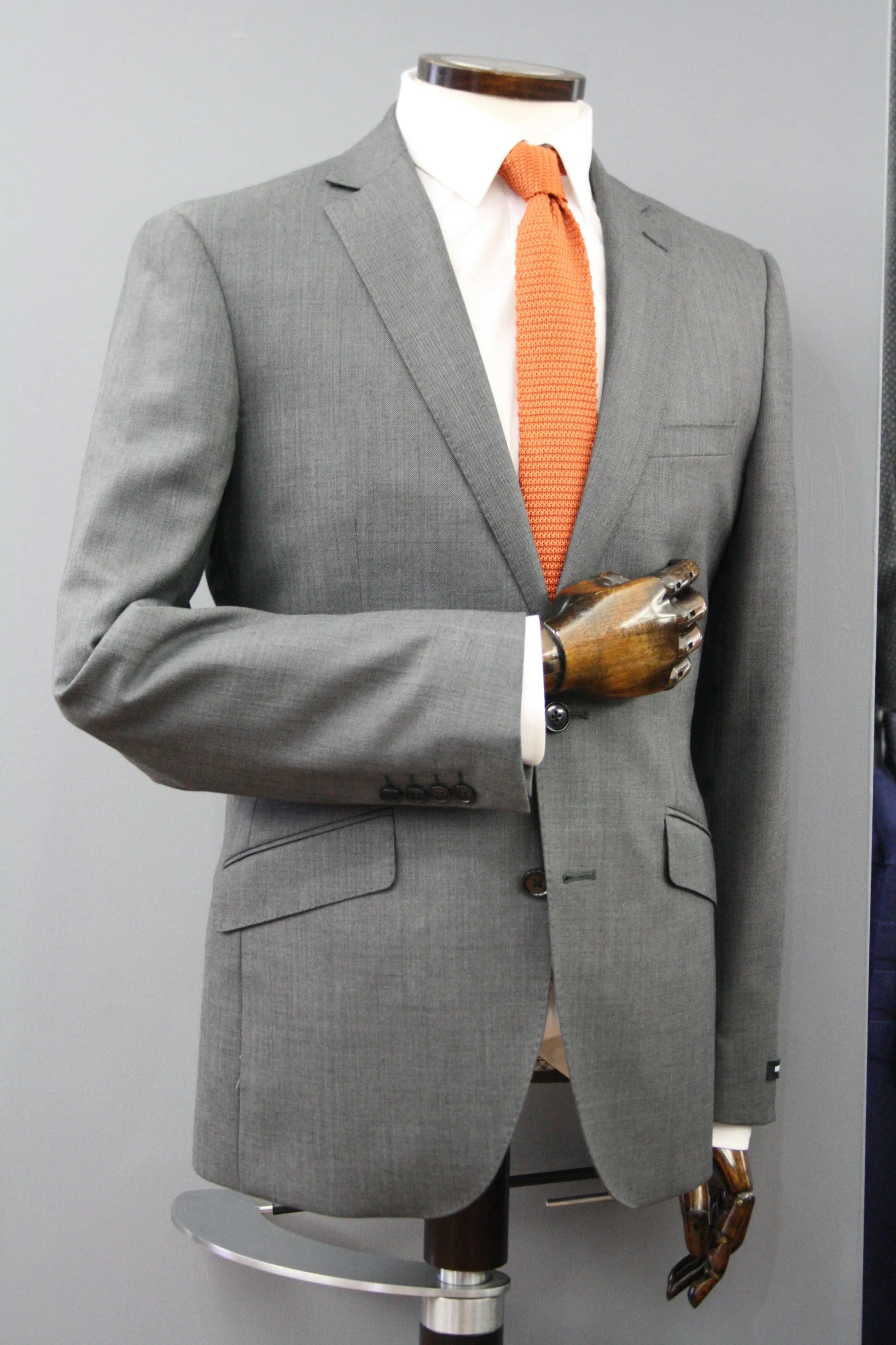 Knightsbridge Neckwear Orange Knitted Silk Tie From Woven Durham