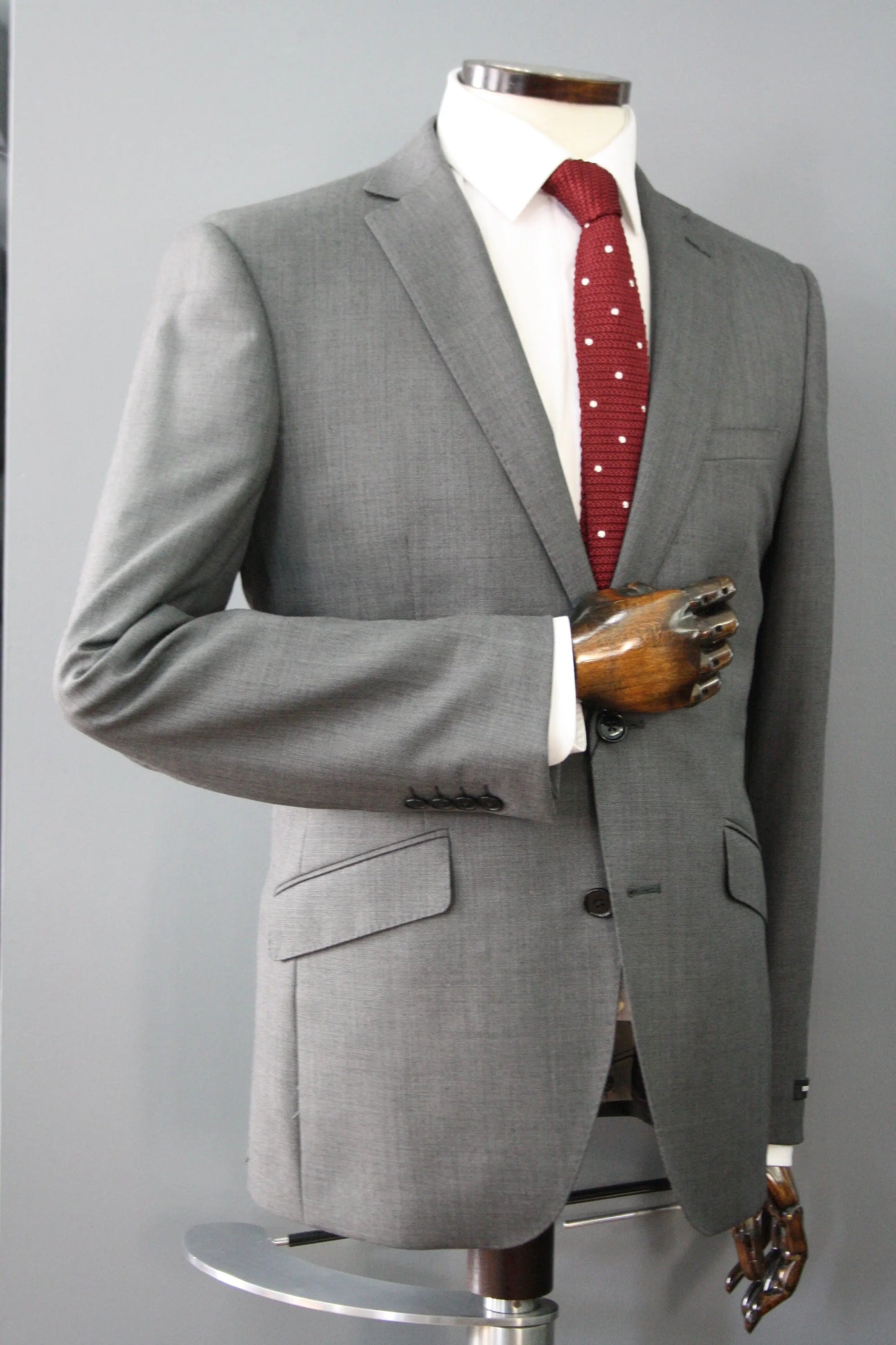 Polka Dot Knitted Silk Tie - Burgundy Knightsbridge Neckwear