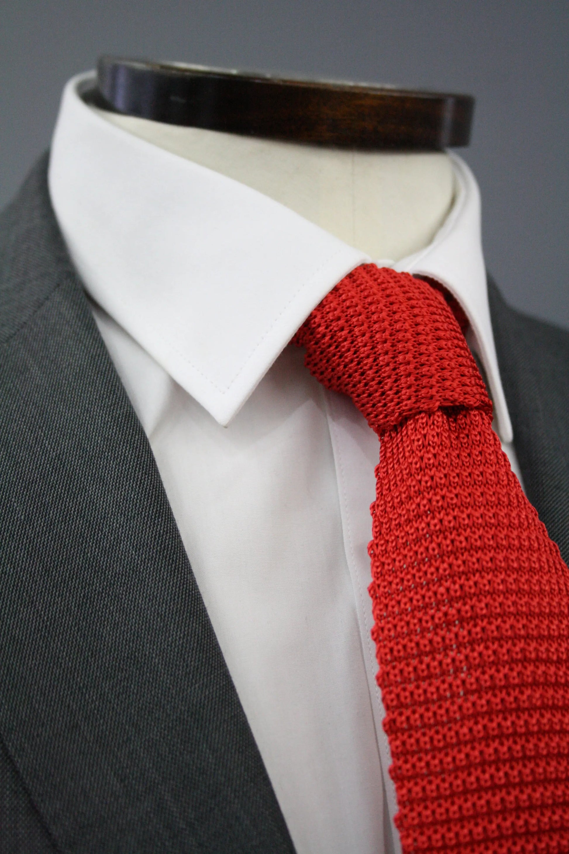 Red Knitted Silk Tie Knightsbridge Neckwear