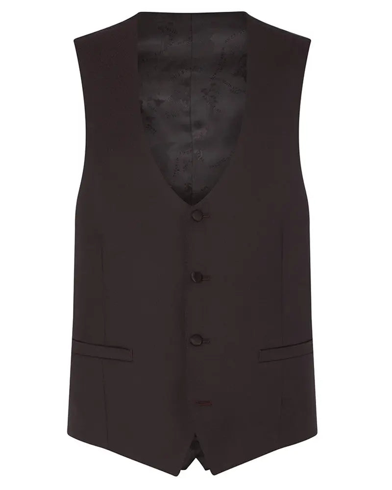 Rocco Dinner Suit Waistcoat - Burgundy Remus Uomo