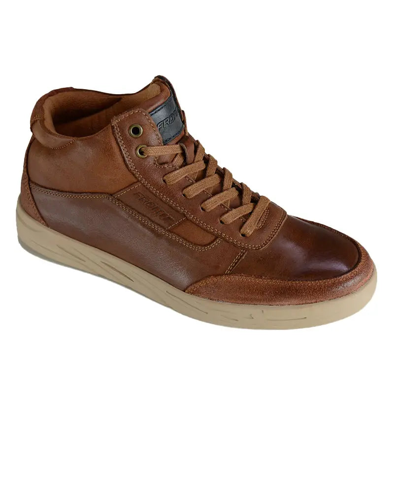 Rocky Tan Chunky Sole Leather Boots Front