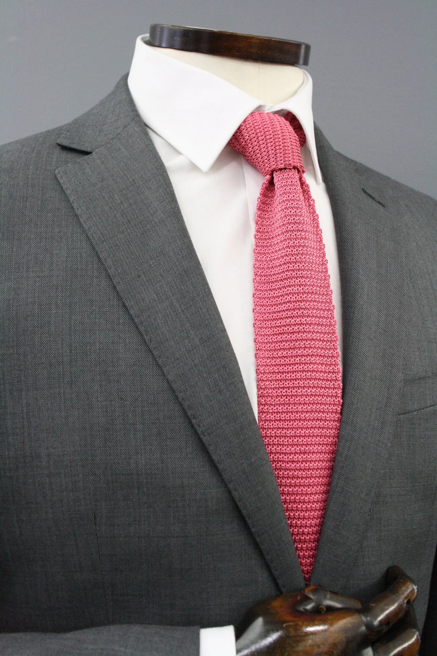 Salmon Pink Knitted Silk Tie Knightsbridge Neckwear