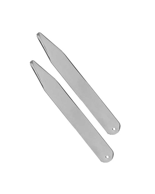 Buy Dalaco Silver Collar Stiffeners - Rhodium Plated | Collar Stiffenerss at Woven Durham