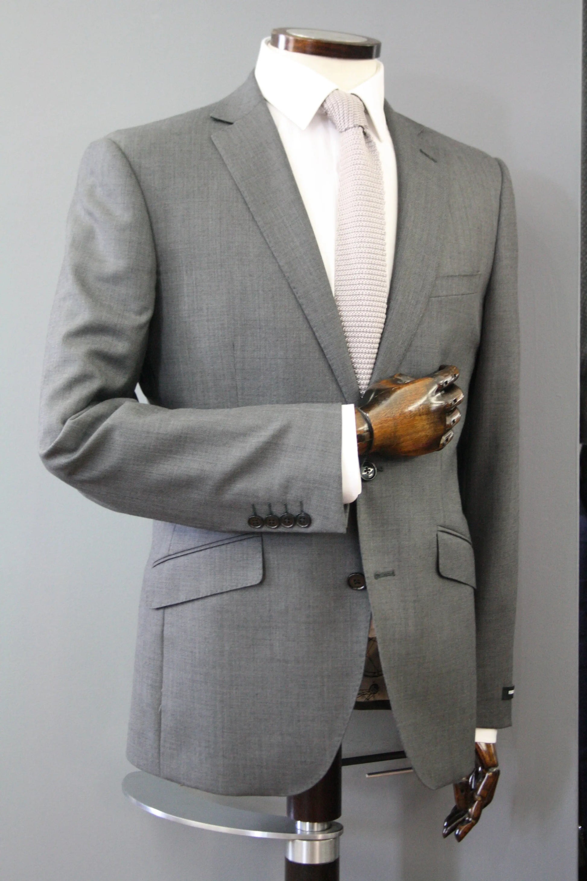 Silver Knitted Silk Tie Knightsbridge Neckwear