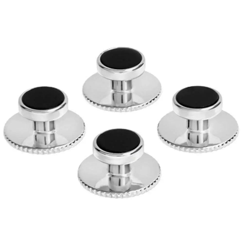 Dalaco Silver & Onyx Round Dress Studs From Woven Durham