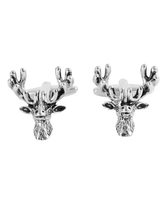 Stag Head Cufflinks - Silver Dalaco