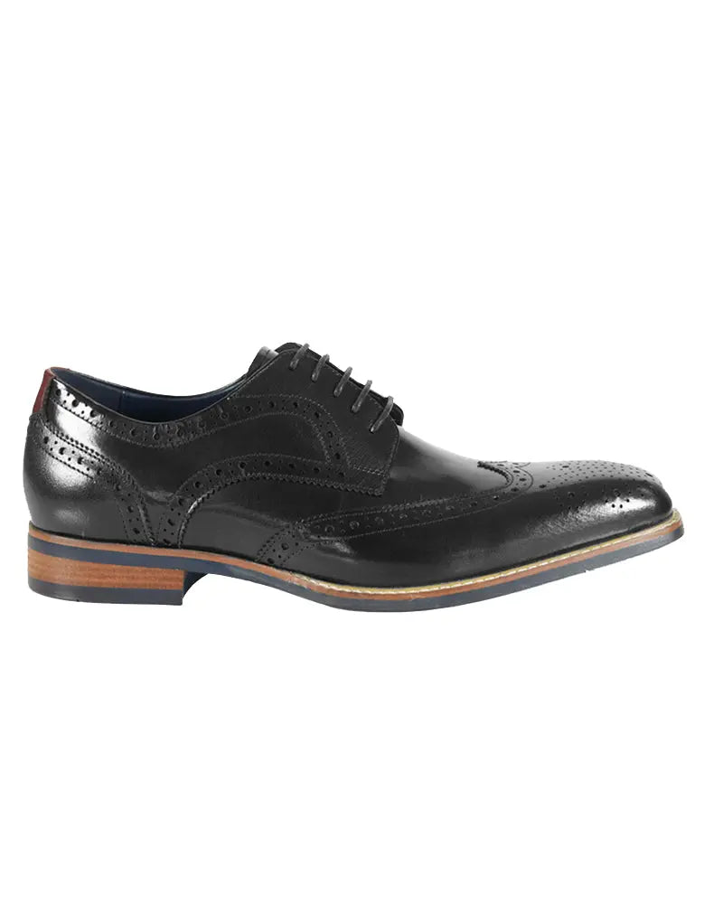 Buy Azor Venezia Derby Brogues - Black | Derby Shoess at Woven Durham