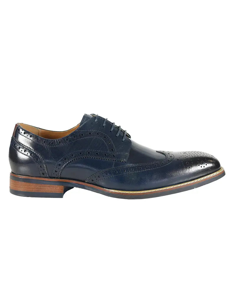Buy Azor Venezia Navy Brogues | Derby Shoess at Woven Durham