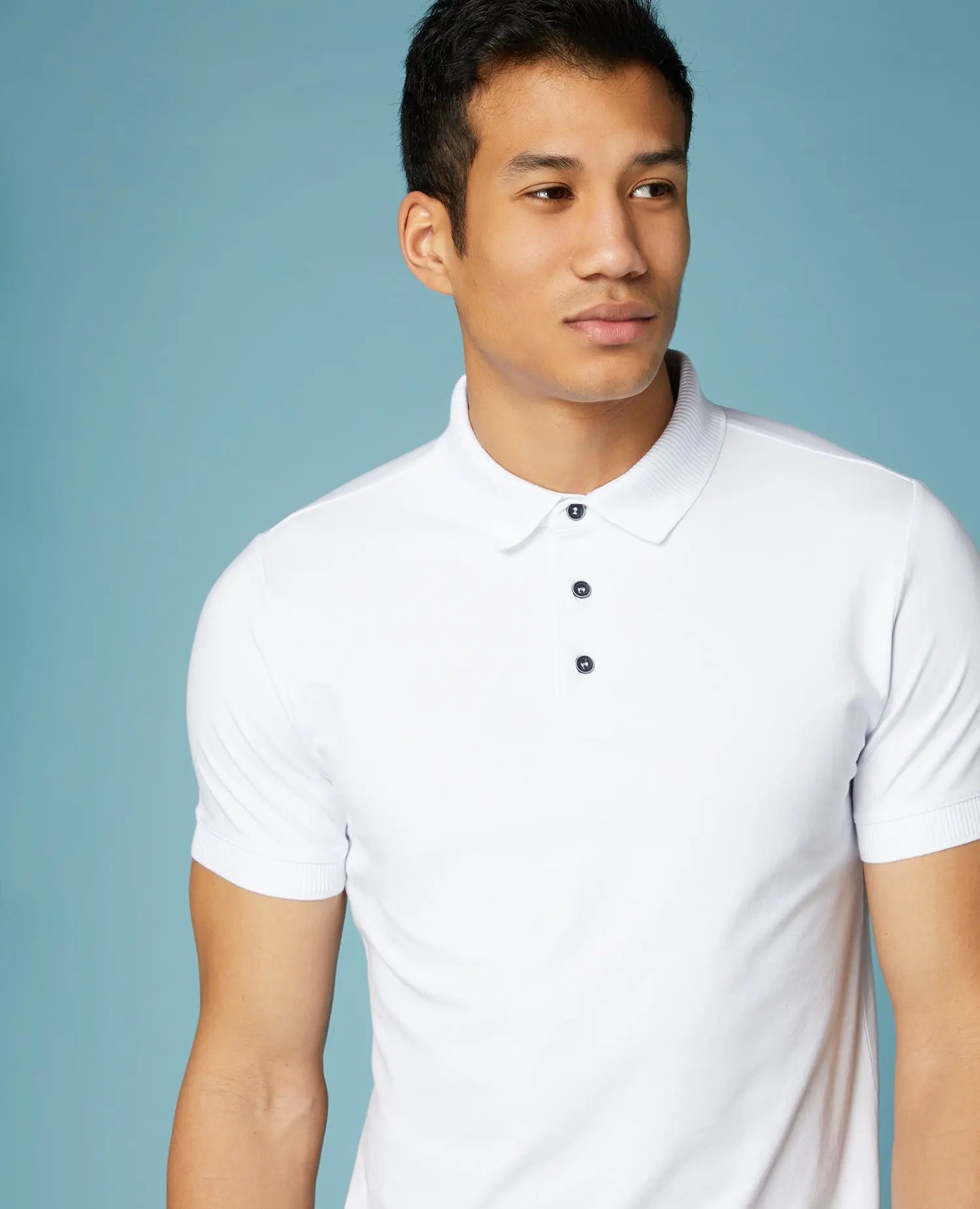 Remus Uomo White Textured Collar Polo Shirt From Woven Durham