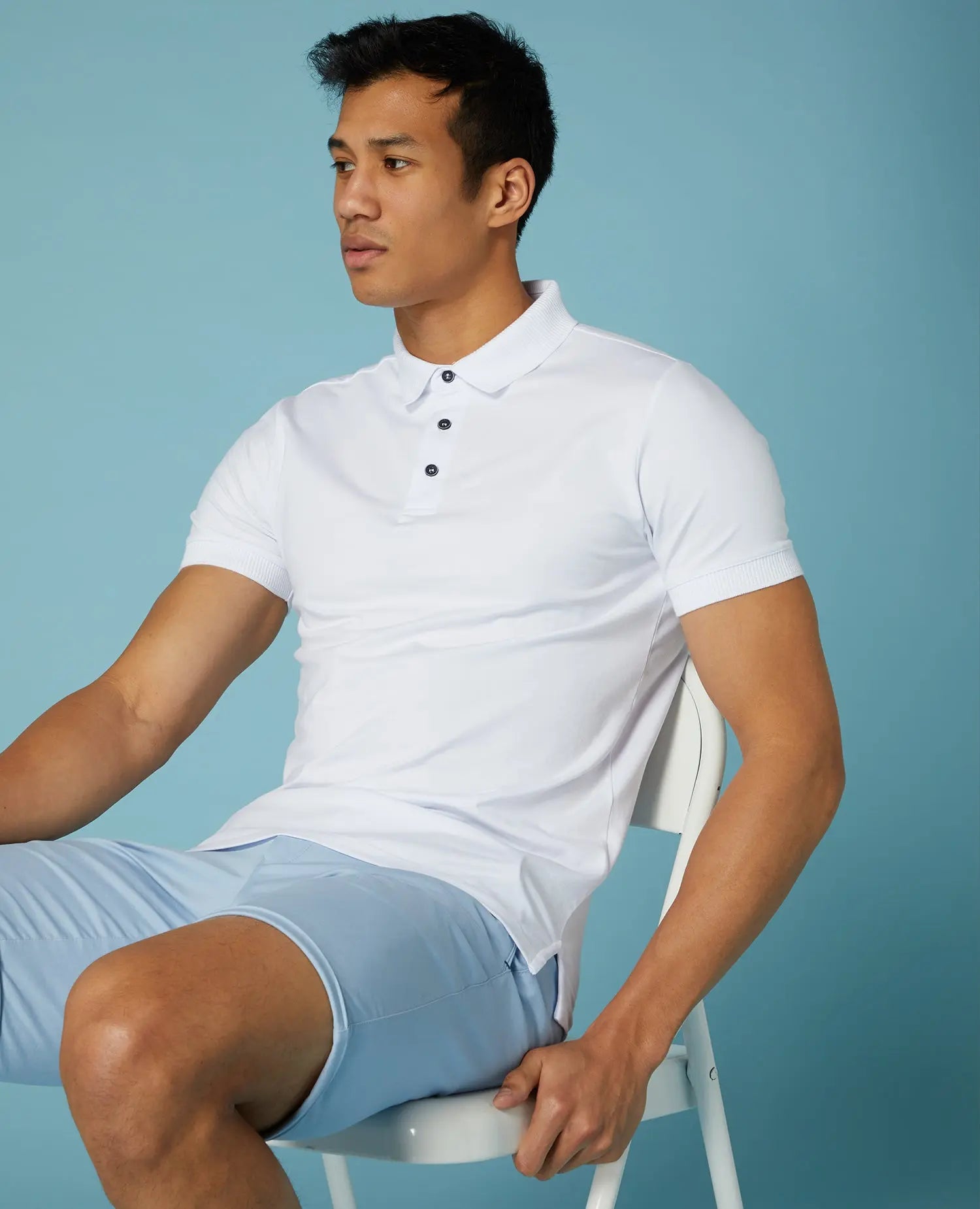 Remus Uomo White Textured Collar Polo Shirt From Woven Durham