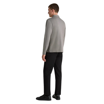 Buy Remus Uomo 3 Button Grey Long Sleeve Polo | Crew-Neck Jumperss at Woven Durham