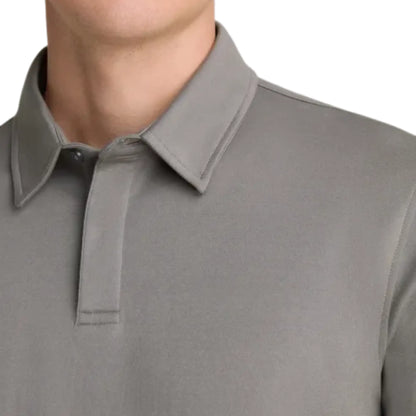 Buy Remus Uomo 3 Button Grey Long Sleeve Polo | Crew-Neck Jumperss at Woven Durham