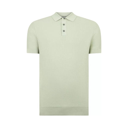 Buy Remus Uomo 3-Button Textured Polo - Green | Short-Sleeved Polo Shirtss at Woven Durham