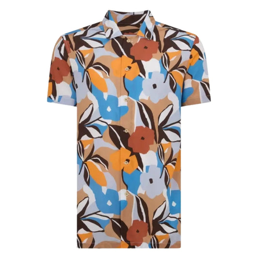 Buy Remus Uomo Abstract Print Short-Sleeve Shirt - Multi | Short-Sleeved Polo Shirtss at Woven Durham