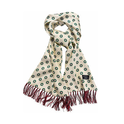 Buy Tootal Alabaster Target Silk Scarf | Aviator Scarvess at Woven Durham