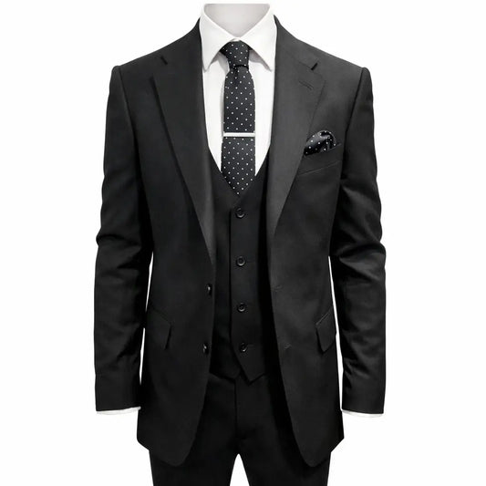 Buy Woven Durham Alfred Brown Wool 3-Piece Suit - Black | Suitss at Woven Durham