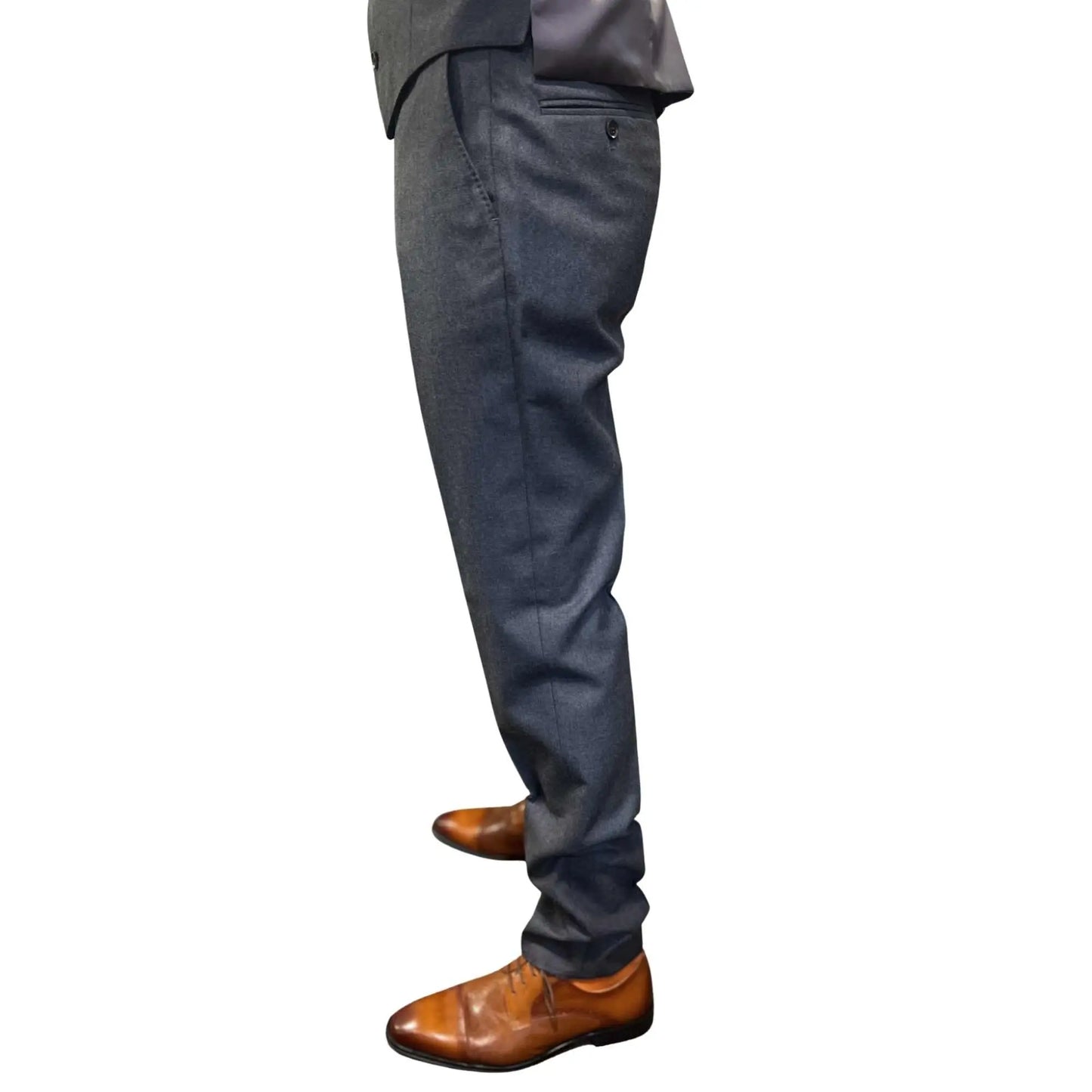 Buy Woven Durham Alfred Brown Wool 3-Piece Suit - Charcoal | Suitss at Woven Durham