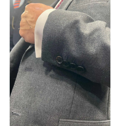 Buy Woven Durham Alfred Brown Wool 3-Piece Suit - Charcoal | Suitss at Woven Durham