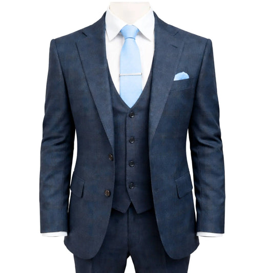 Buy Woven Durham Alfred Brown Wool 3-Piece Suit - Shadow Check | Suitss at Woven Durham