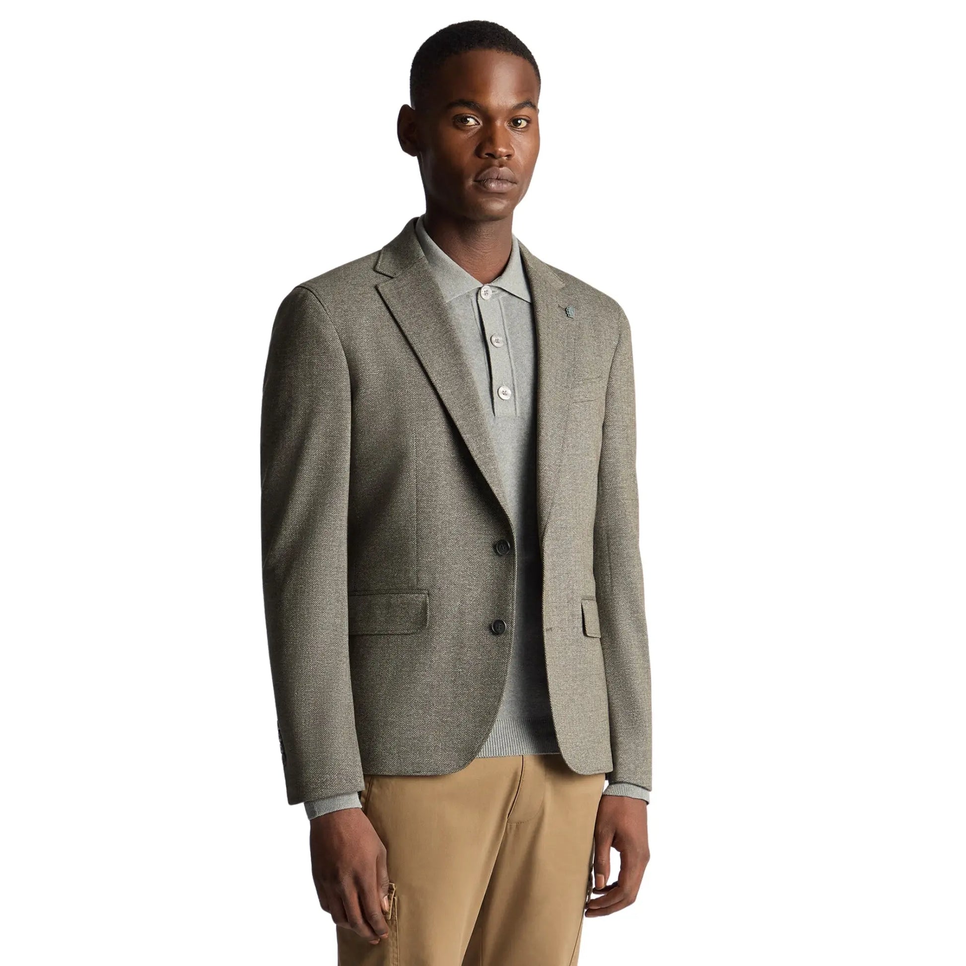 Buy Remus Uomo Angelo Green Herringbone Blazer | Blazerss at Woven Durham