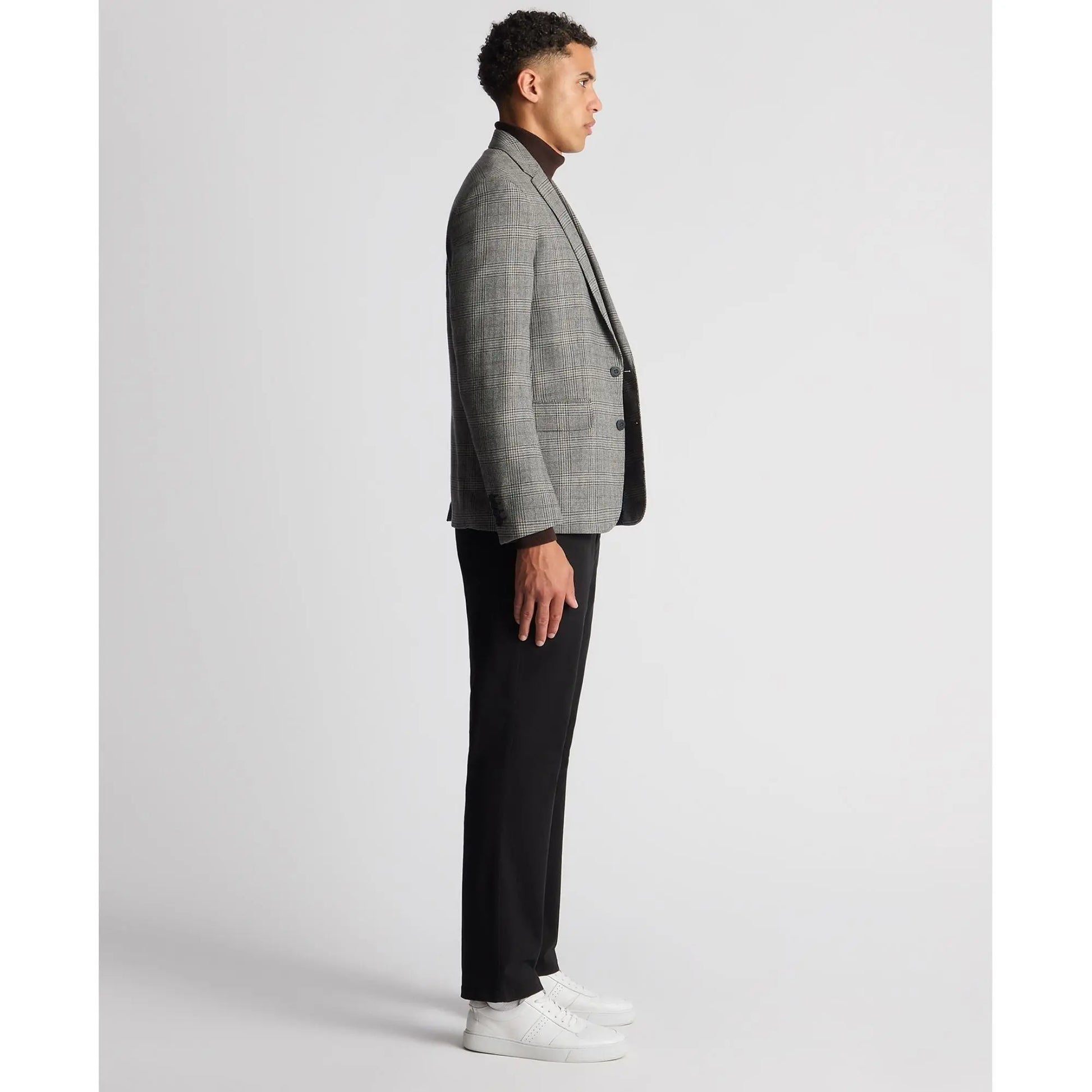 Buy Remus Uomo Angelo Grey Prince of Wales Check Blazer | Blazerss at Woven Durham