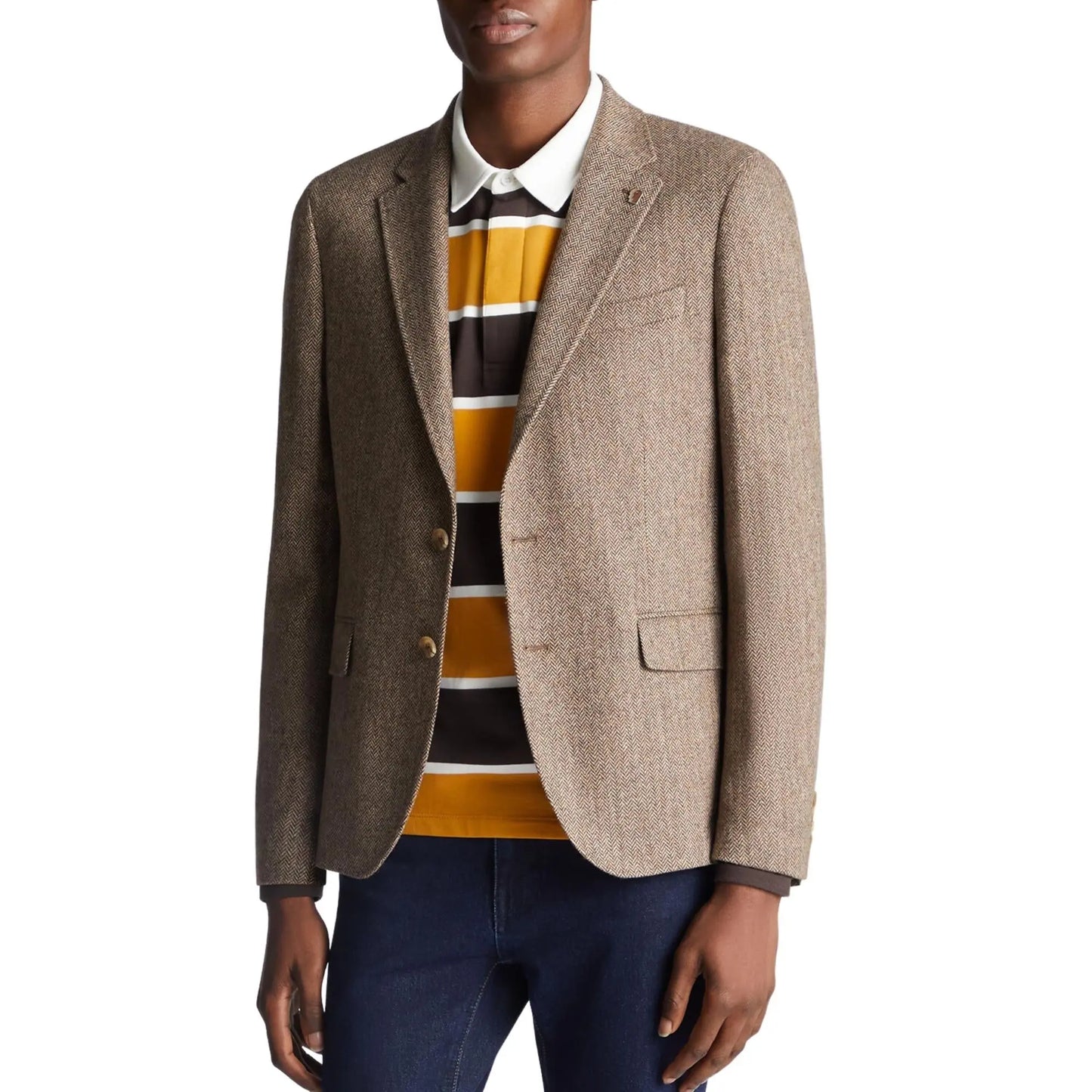 Buy Remus Uomo Angelo Herringbone Blazer - Tan | Blazerss at Woven Durham