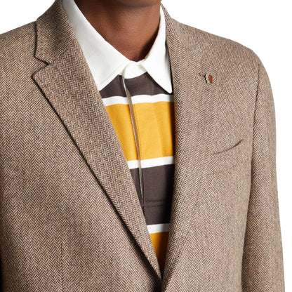 Buy Remus Uomo Angelo Herringbone Blazer - Tan | Blazerss at Woven Durham