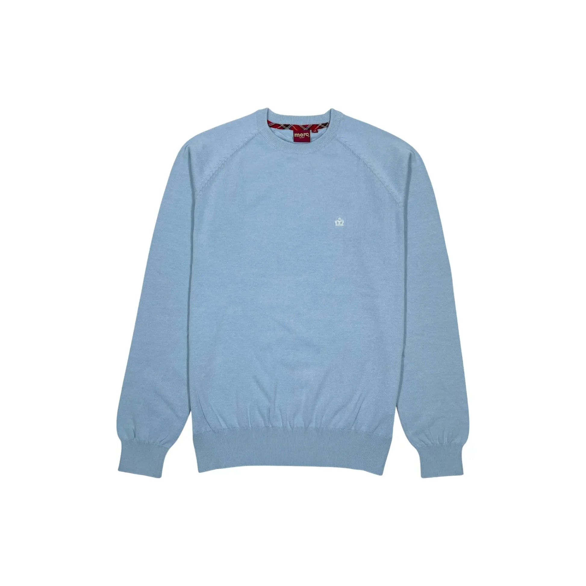 Buy Merc London Berty Knitted Jumper - Sky | Crew-Neck Jumperss at Woven Durham