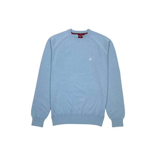 Buy Merc London Berty Knitted Jumper - Sky | Crew-Neck Jumperss at Woven Durham