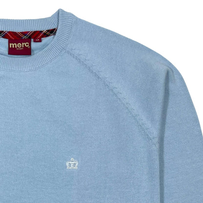Buy Merc London Berty Knitted Jumper - Sky | Crew-Neck Jumperss at Woven Durham