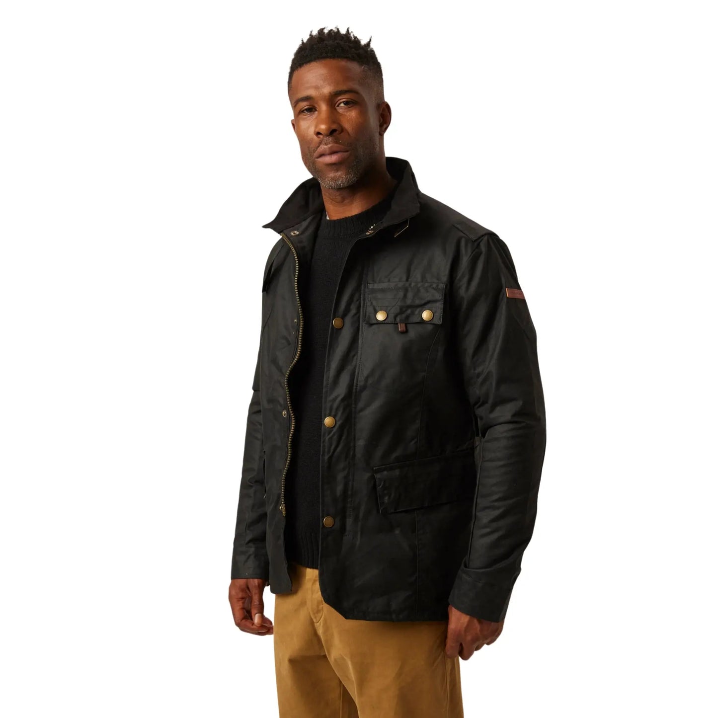 Buy Peregrine Bexley Black Wax Jacket | Zip-Up Jumperss at Woven Durham