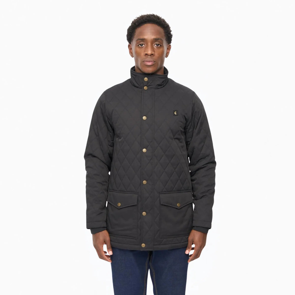 Buy Gabicci Vintage Black Beltram Padded Coat | Coatss at Woven Durham