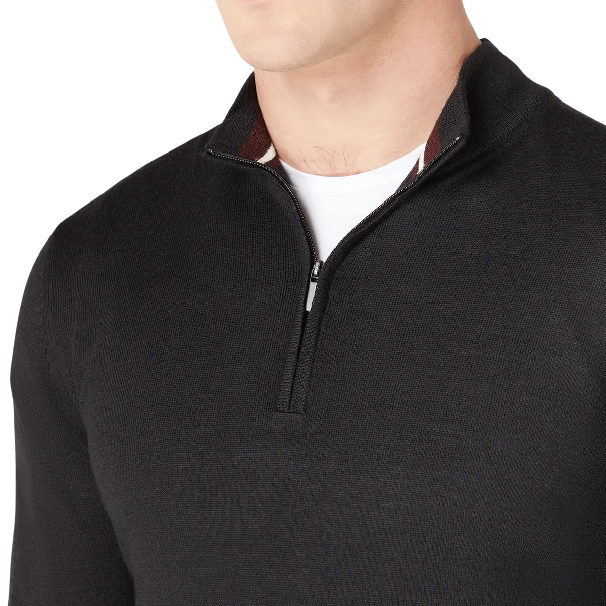 Buy Remus Uomo Black Half Zip Jumper | Zip-Up Jumperss at Woven Durham