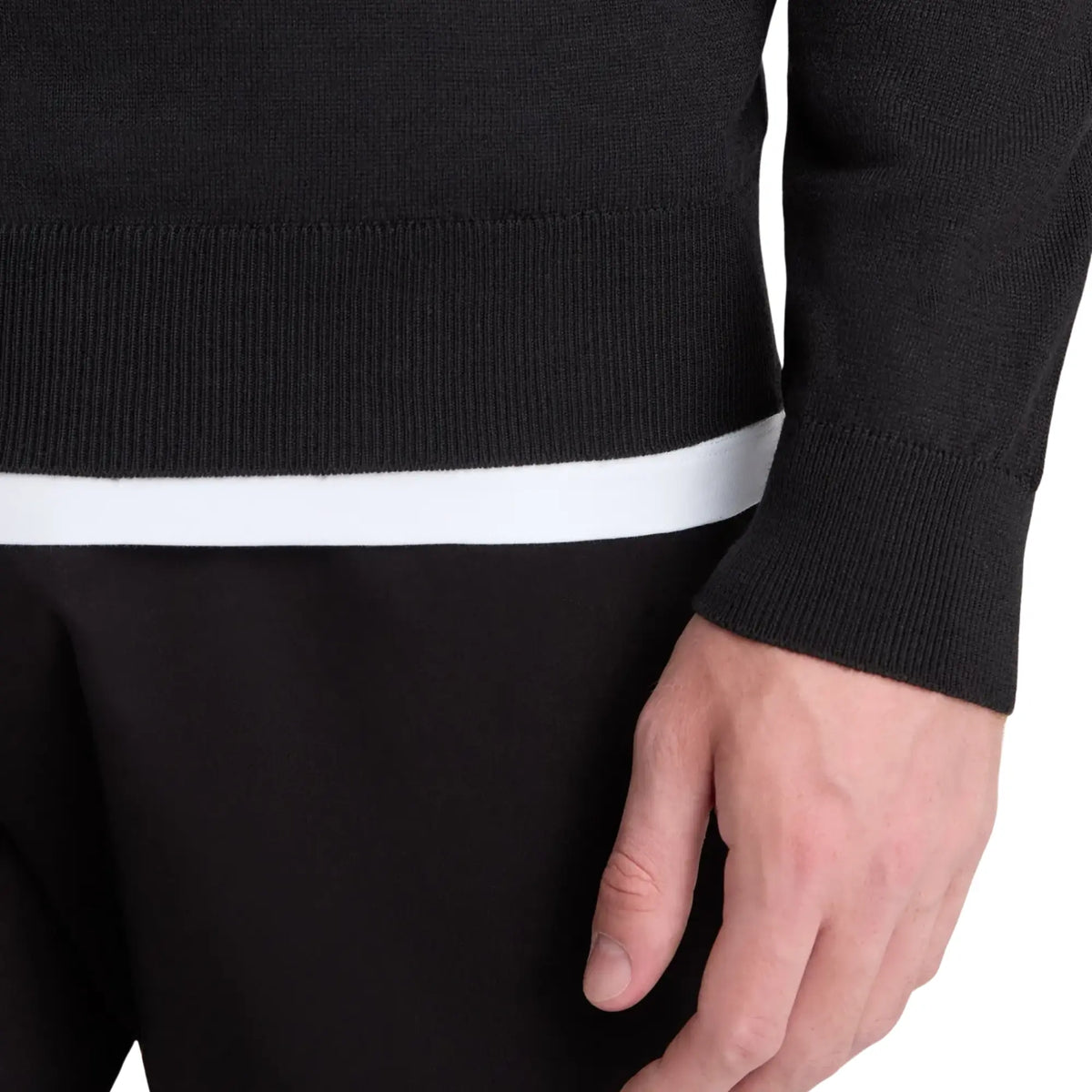 Buy Remus Uomo Black Mock Neck Jumper | Zip-Up Jumperss at Woven Durham