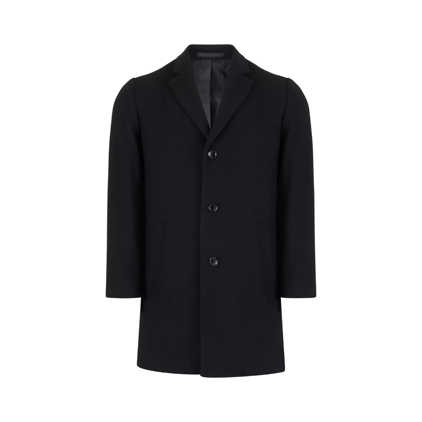 Buy Daniel Grahame Black Wool-Blend Regular Fit Tailored Overcoat | Suit Jacketss at Woven Durham
