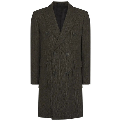 Buy Remus Uomo Brady Double Breasted Overcoat - Brown | Overcoatss at Woven Durham