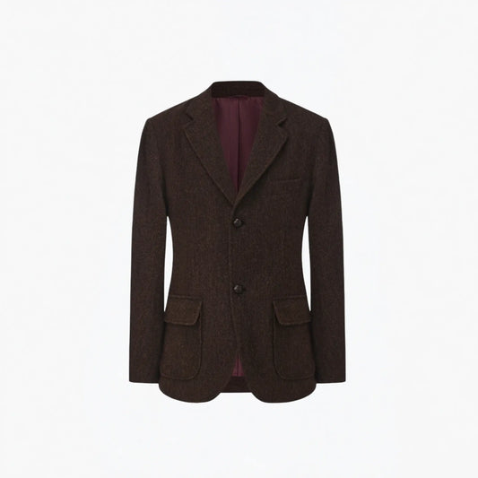 Buy Guards London Brown Lawrence Tweed Heritage Wool Blazer | Mac's & Trench Coatss at Woven Durham
