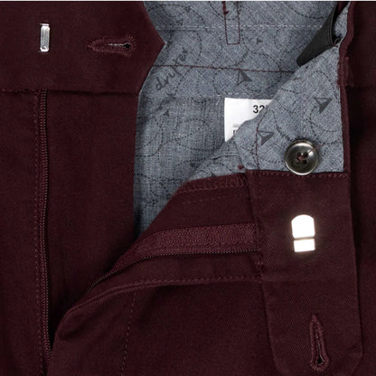 Buy Daniel Grahame Burgundy Driscoll Chino | Suit Trouserss at Woven Durham