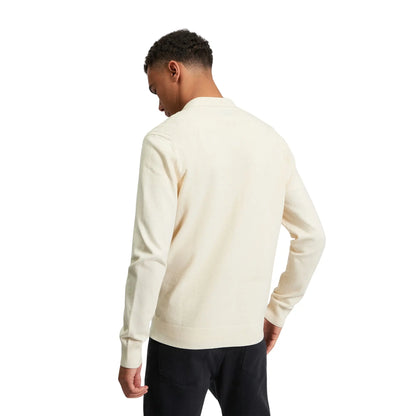 Buy Ben Sherman Button-Through Cable Polo - Ivory | Long-Sleeved Polo Shirtss at Woven Durham