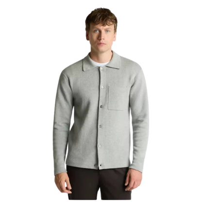 Buy Remus Uomo Button-Thru Polo - Light Grey | Crew-Neck Jumperss at Woven Durham