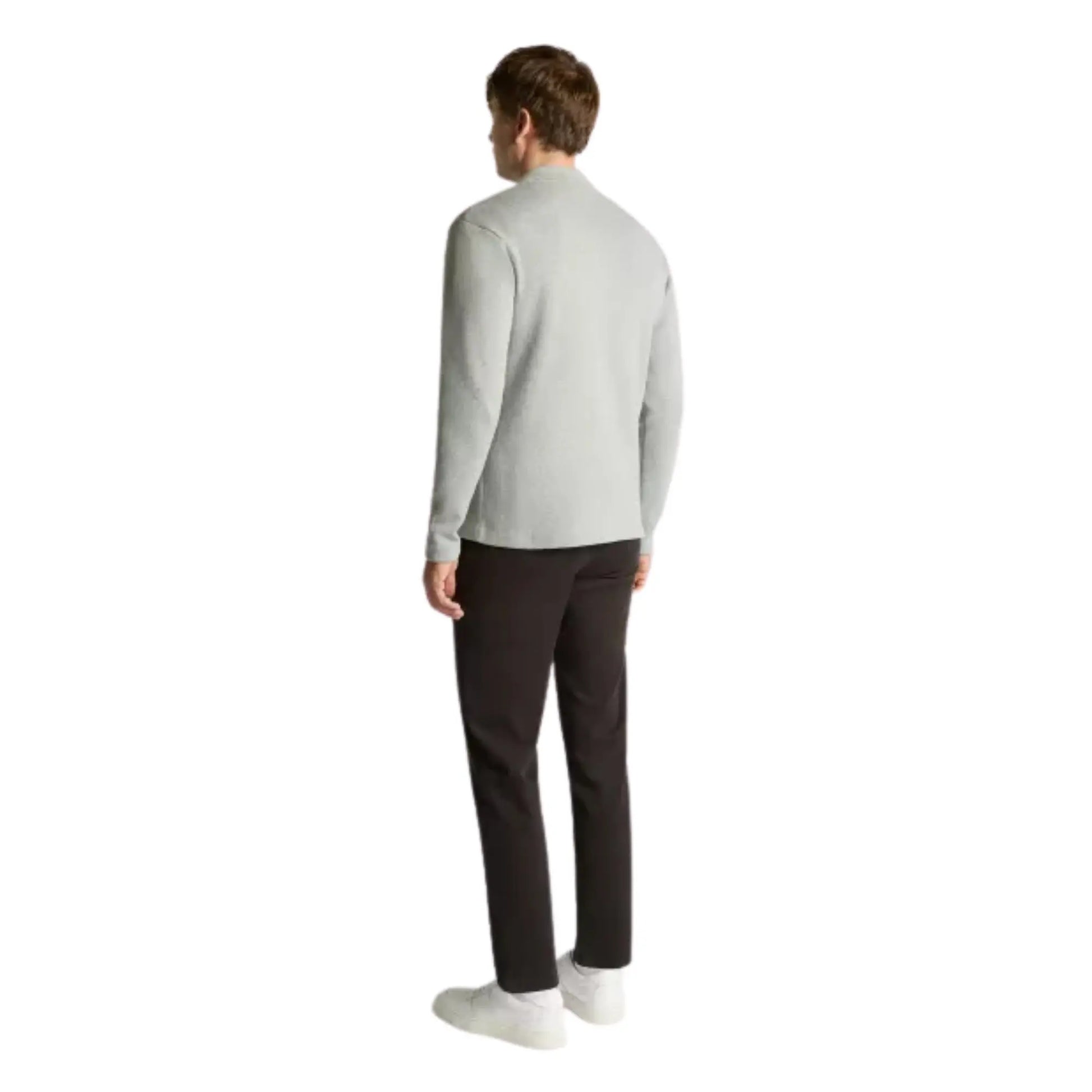 Buy Remus Uomo Button-Thru Polo - Light Grey | Crew-Neck Jumperss at Woven Durham