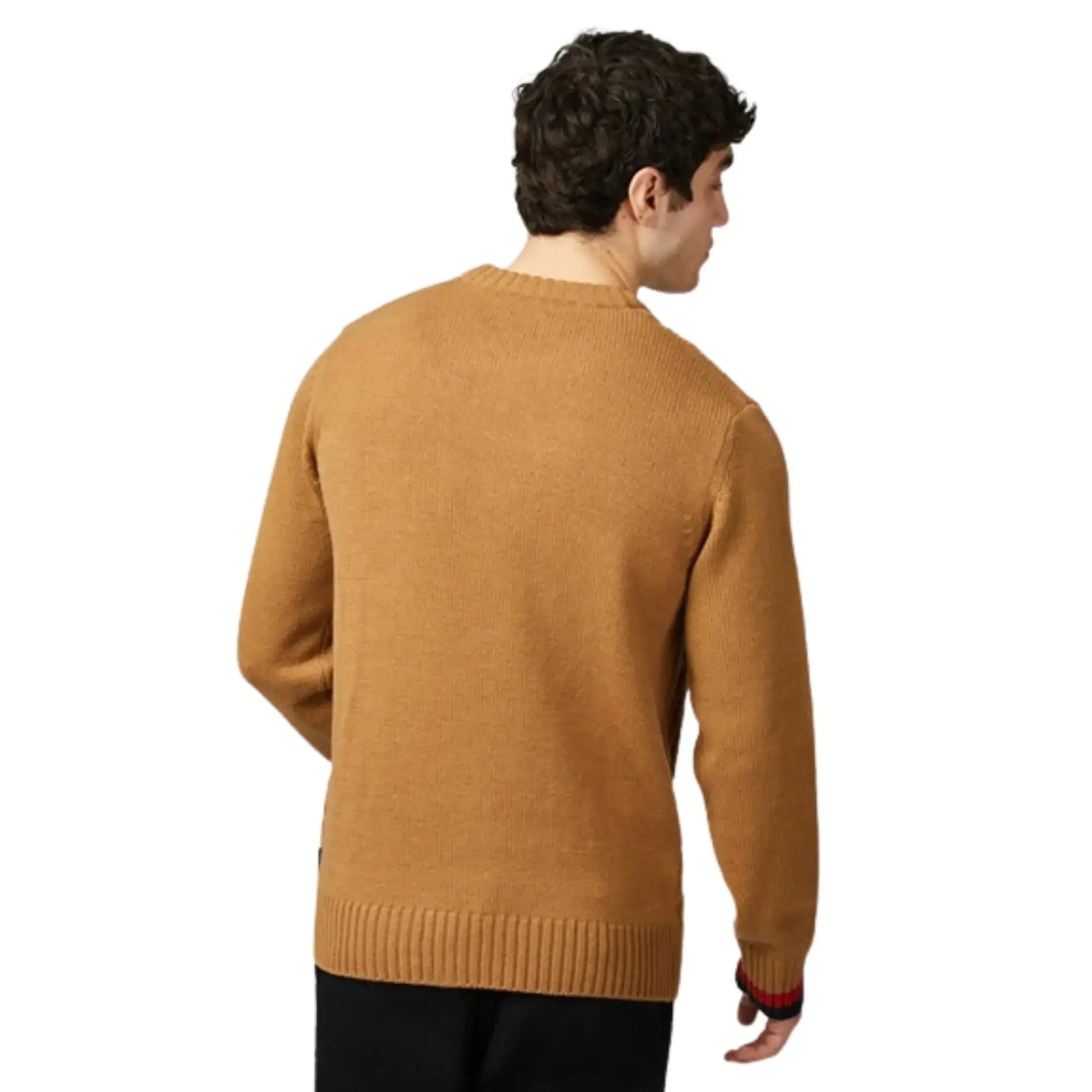 Buy Ben Sherman Cable Textured Brown Crew-Neck Jumper | Crew-Neck Jumperss at Woven Durham