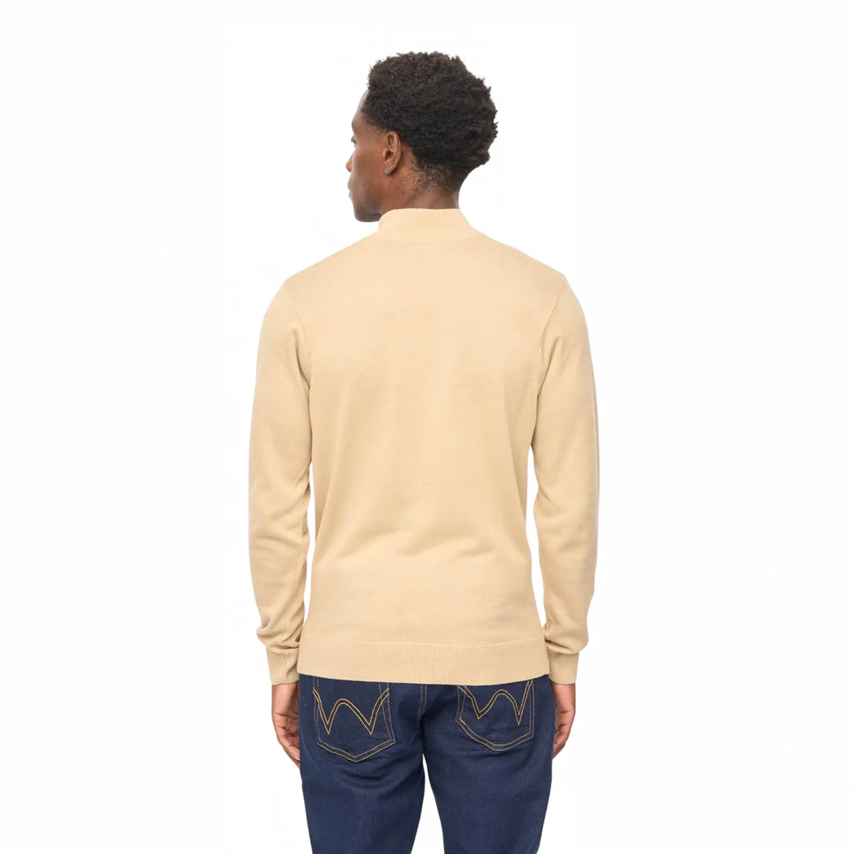 Buy Gabicci Vintage Caramel Naxton Quarter-Zip Jumper | Zip-Up Jumperss at Woven Durham