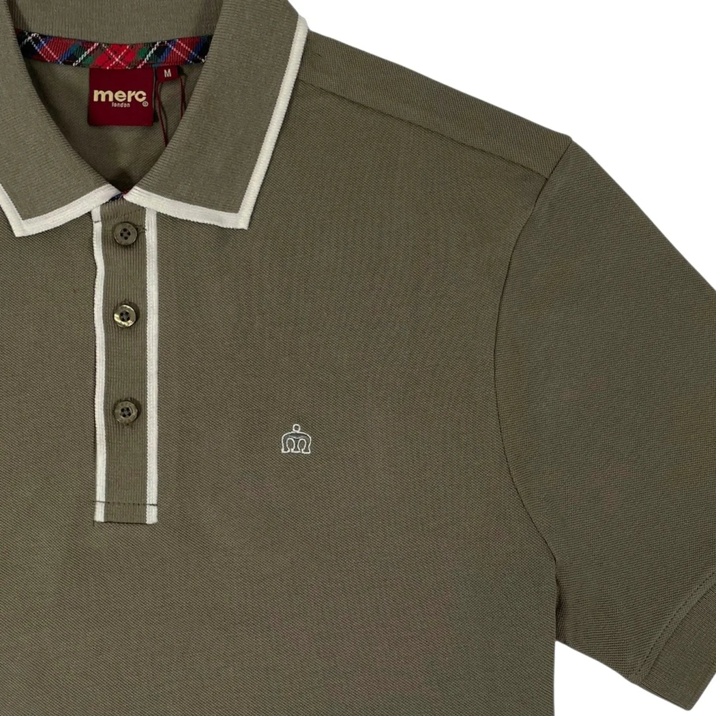 Buy Merc London Caryl Polo - Khaki | Short-Sleeved Polo Shirtss at Woven Durham