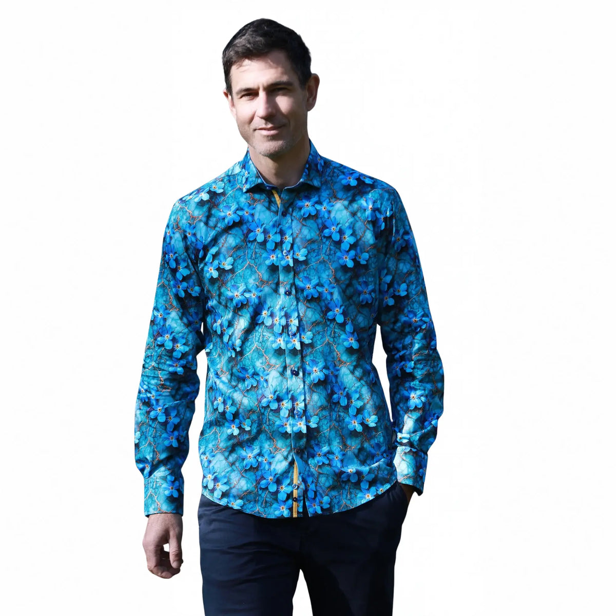 Buy Claudio Lugli Cerebral Bloom Print Long Sleeve Shirt | Long-Sleeved Shirtss at Woven Durham