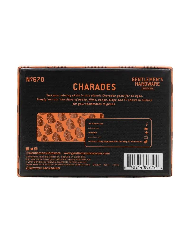 Buy Gentlemen's Hardware Charades Quiz Game | Trivia Games at Woven Durham