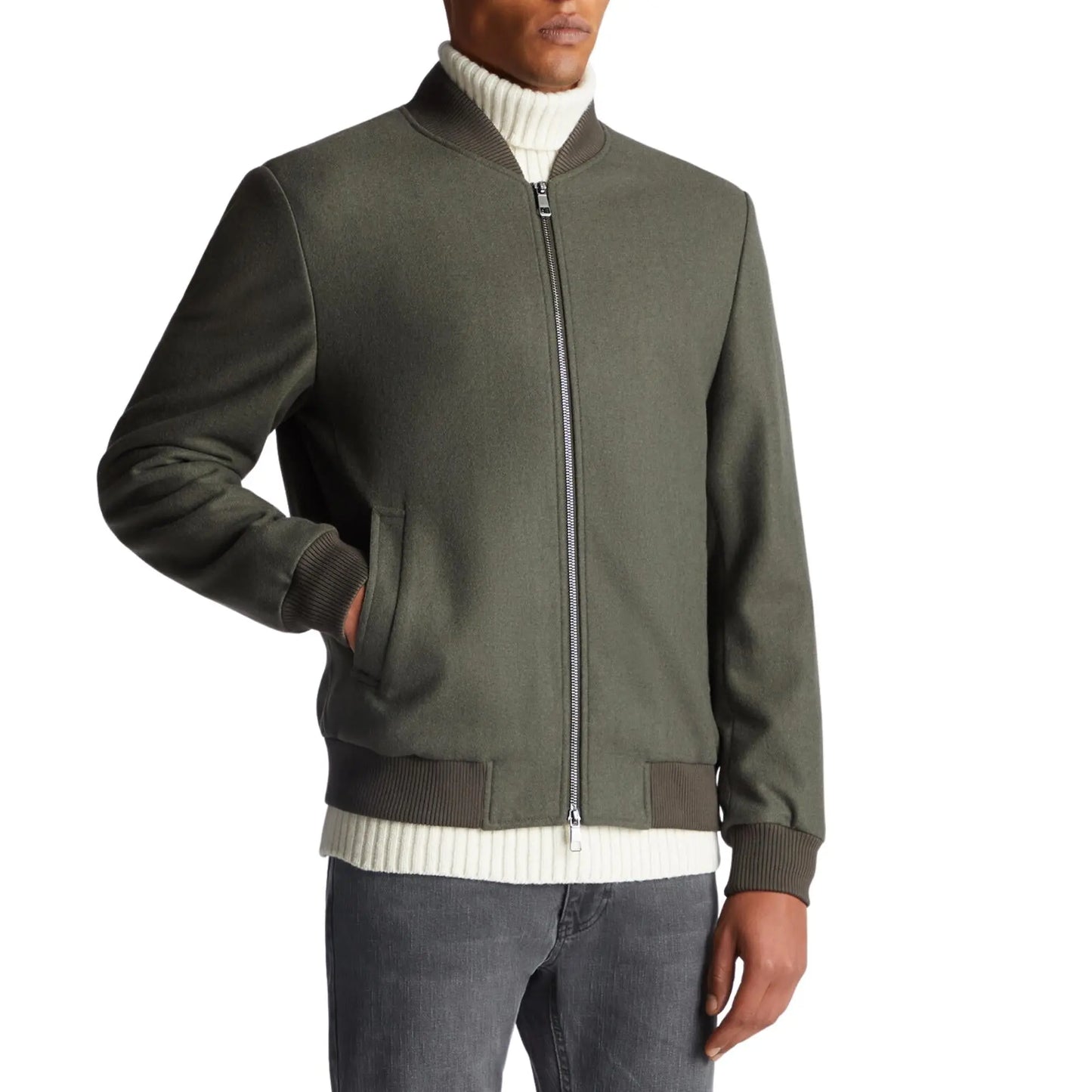 Buy Remus Uomo Colter Coat - Green | Bomber Jacketss at Woven Durham