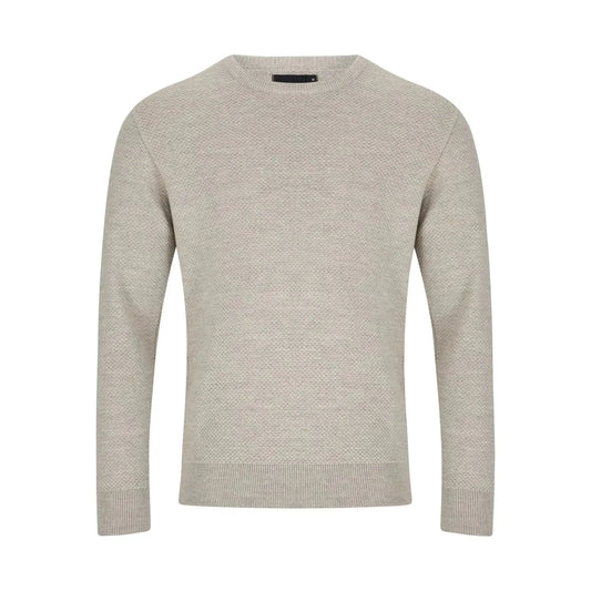 Buy Remus Uomo Crew Neck Knitted Sweater - Stone | Crew-Neck Jumperss at Woven Durham